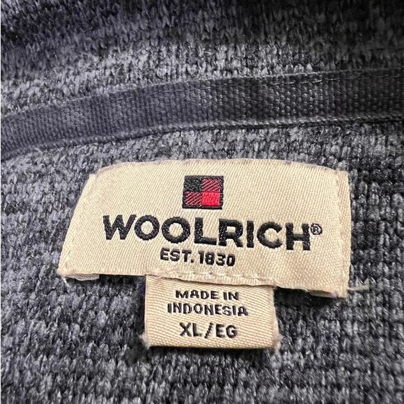 Woolrich Men's Pullover Jacket in Gray and Black Partial Zipper Size XL - Picture 4 of 6